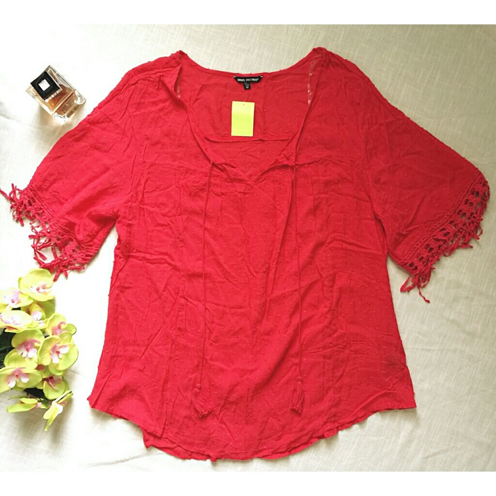 RED blouse Size 2X